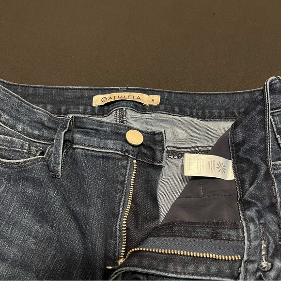 Athleta Dark Blue Skinny Jeans size 6 - Picture 2 of 12
